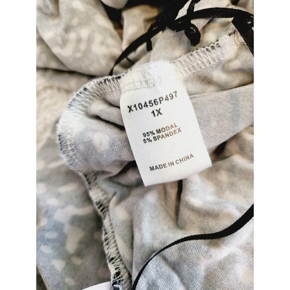 Tart Long Sleeve Tie V-Neck Printed Dress - Black Multi/Abstract Python - Picture 7 of 7